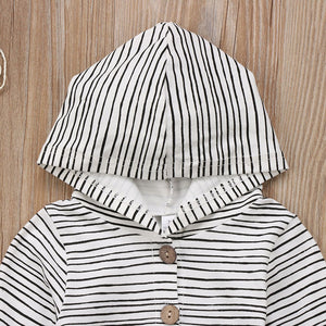 The Perfect Outfit for Your Little One: Long-Sleeved Striped Baby Romper