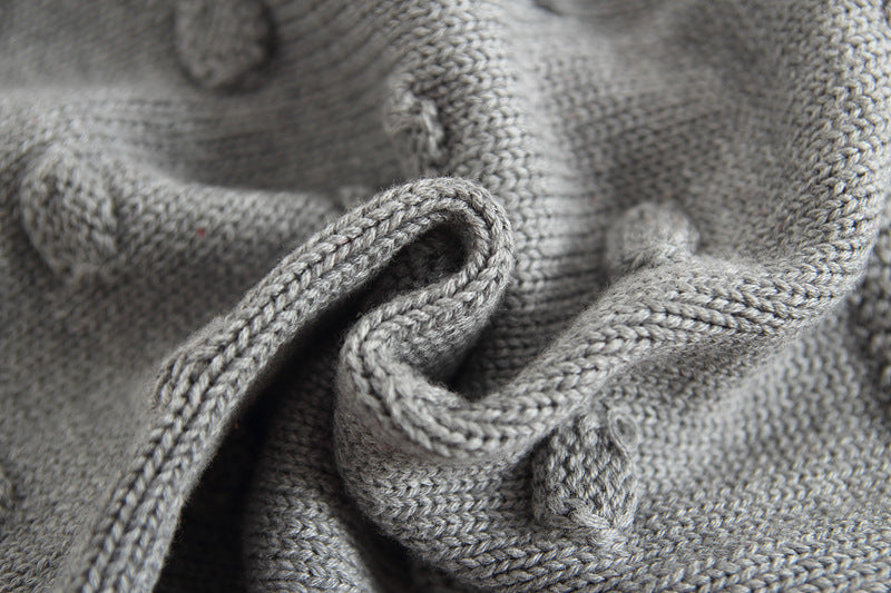 Knitted Baby Sweater Romper