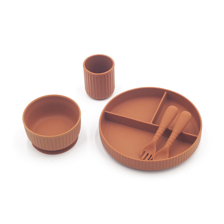 Integrated Edible Silicon Complementary Food Feeding Tableware