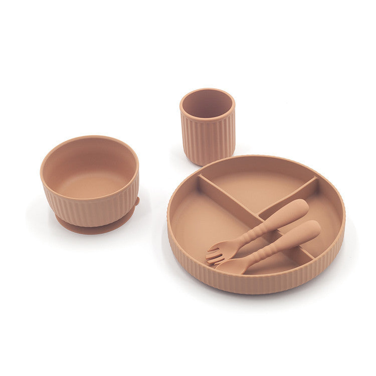 Integrated Edible Silicon Complementary Food Feeding Tableware
