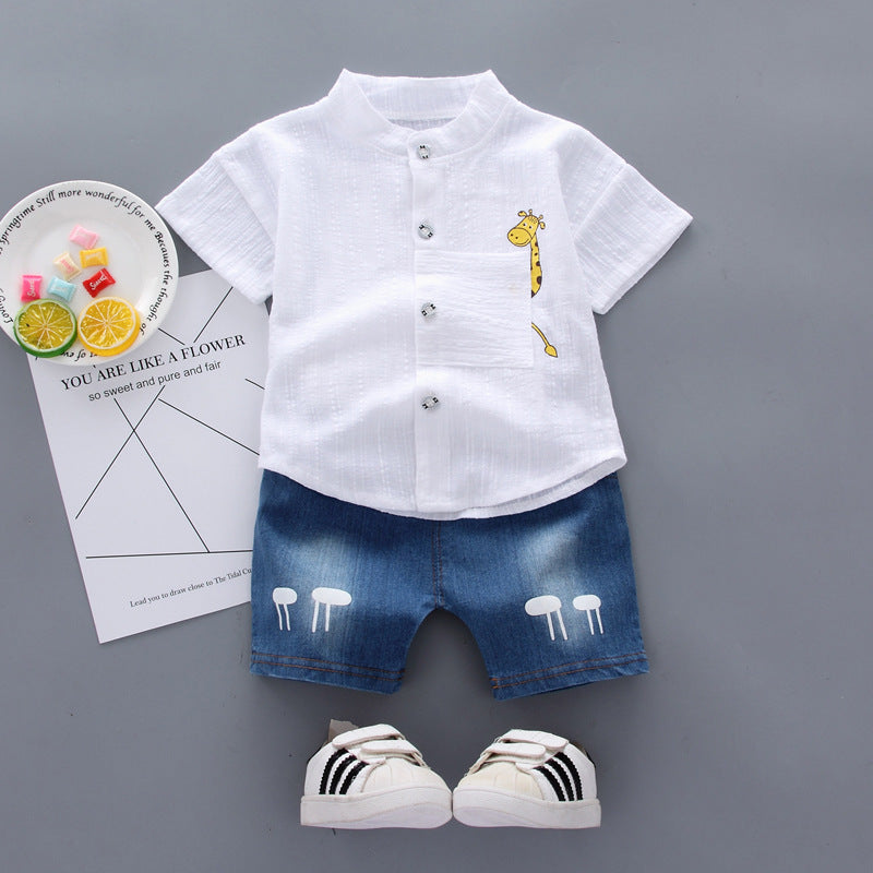 Baby Boy Short Sleeve Shirt Cute