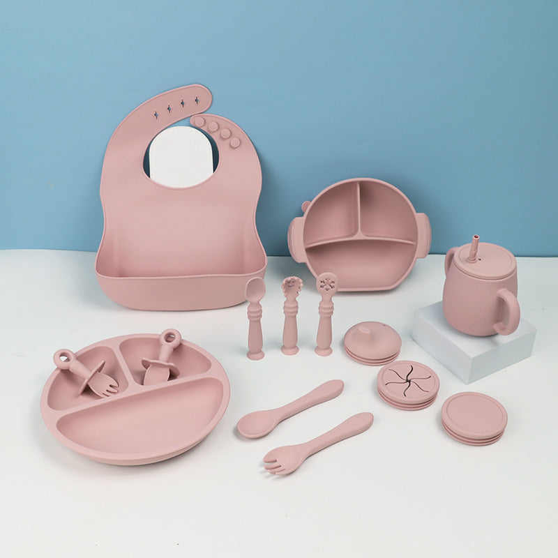 Silicone Children's Tableware 15-piece Set
