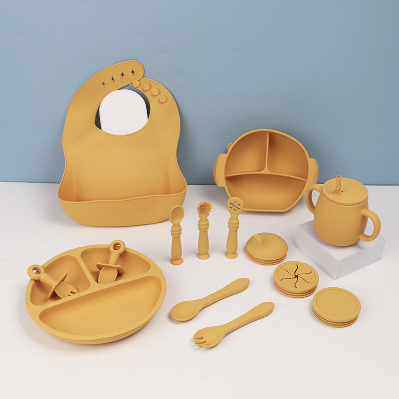 Silicone Children's Tableware 15-piece Set