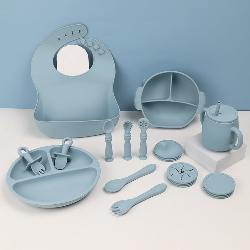 Silicone Children's Tableware 15-piece Set