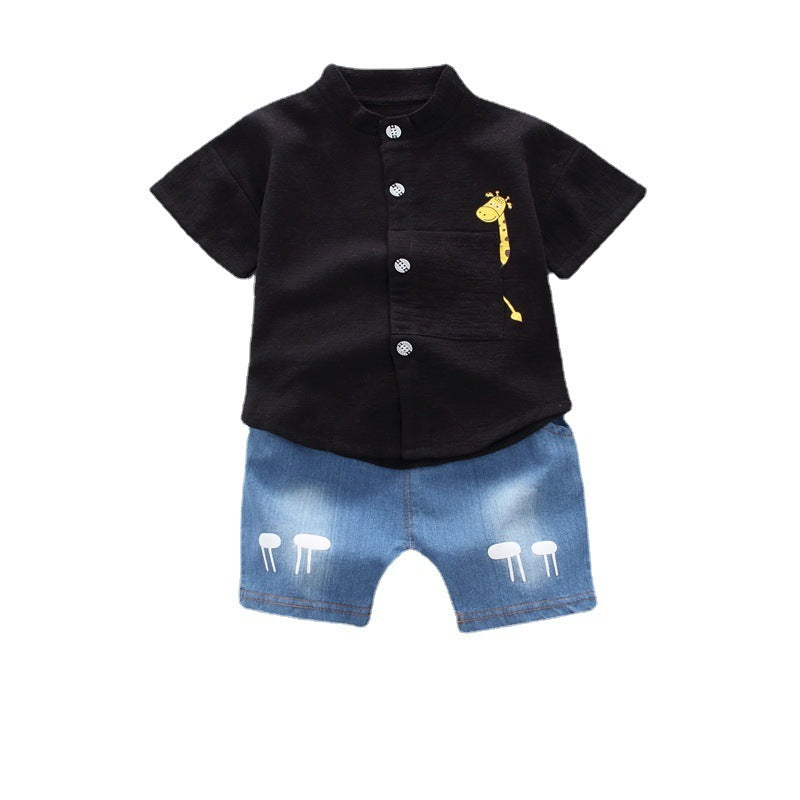Baby Boy Short Sleeve Shirt Cute