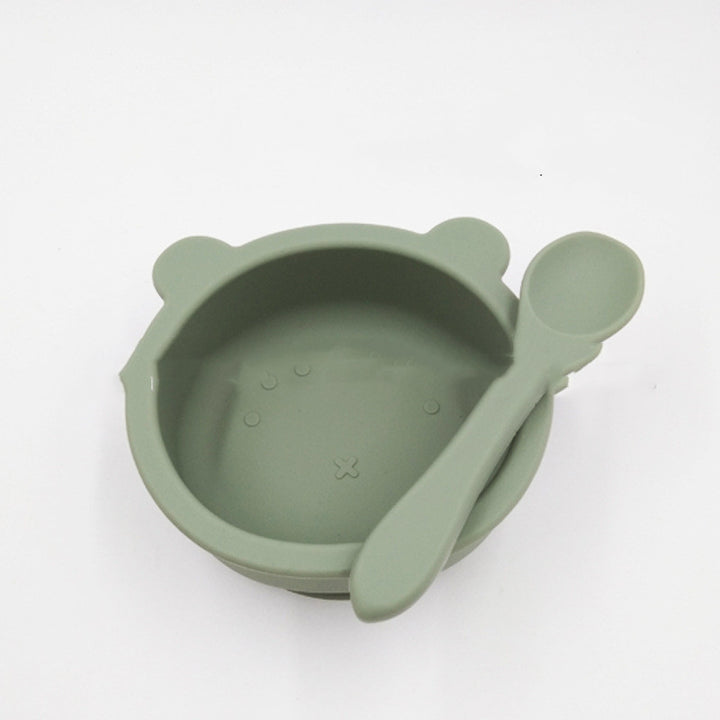 Suction Cup Anti-fall Bear Silicone Baby Bowl