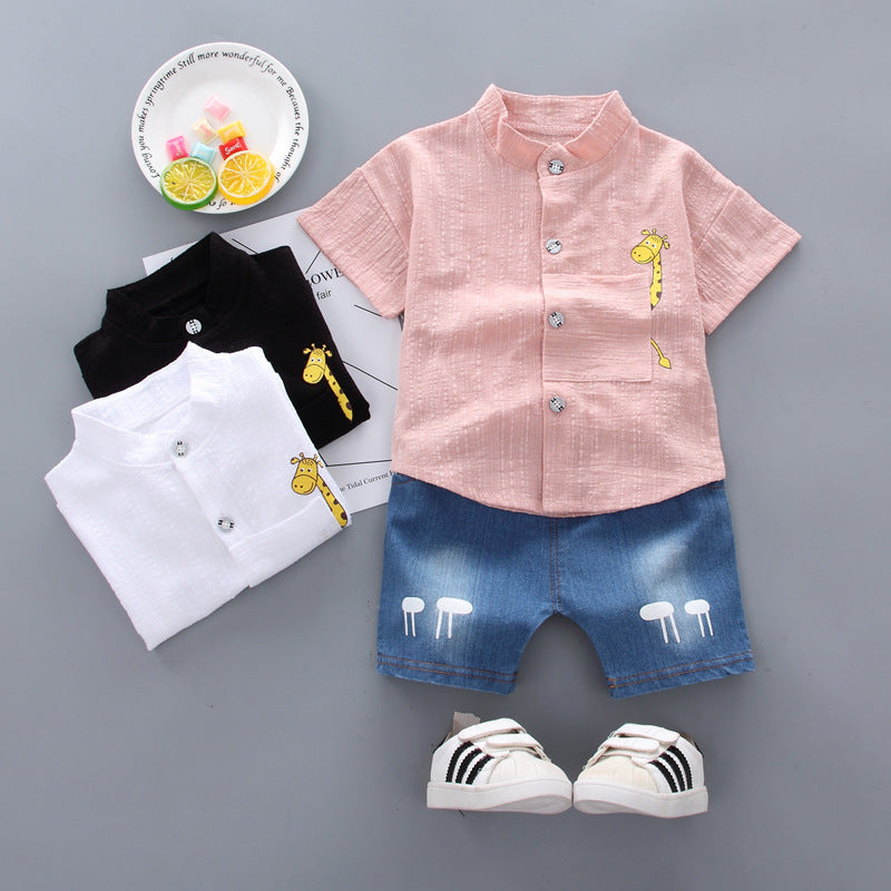 Baby Boy Short Sleeve Shirt Cute
