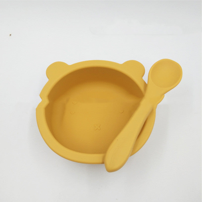 Suction Cup Anti-fall Bear Silicone Baby Bowl