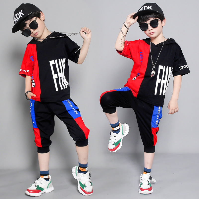 Children's clothing summer new boy short-sleeved suit