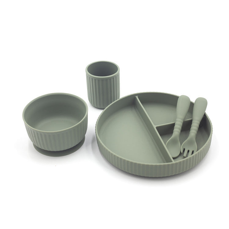 Integrated Edible Silicon Complementary Food Feeding Tableware