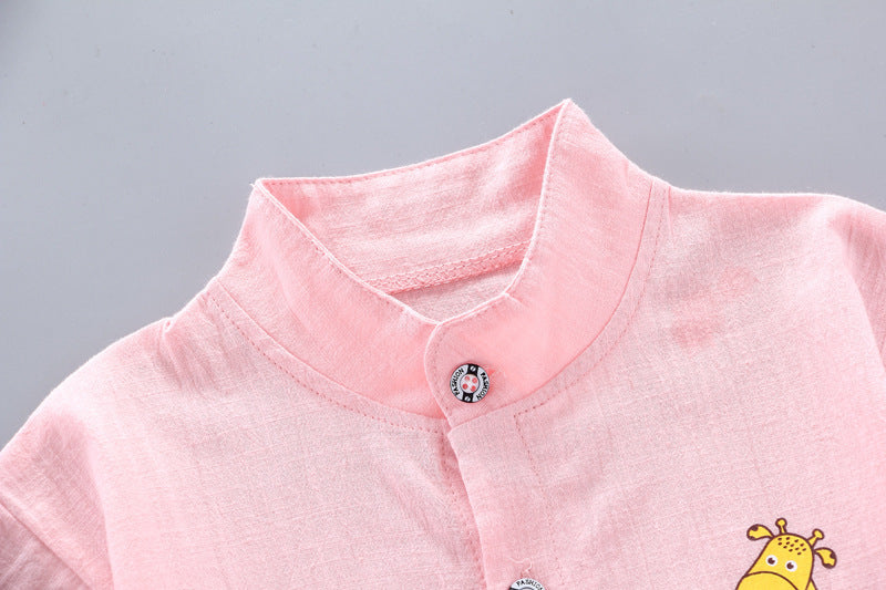 Baby Boy Short Sleeve Shirt Cute