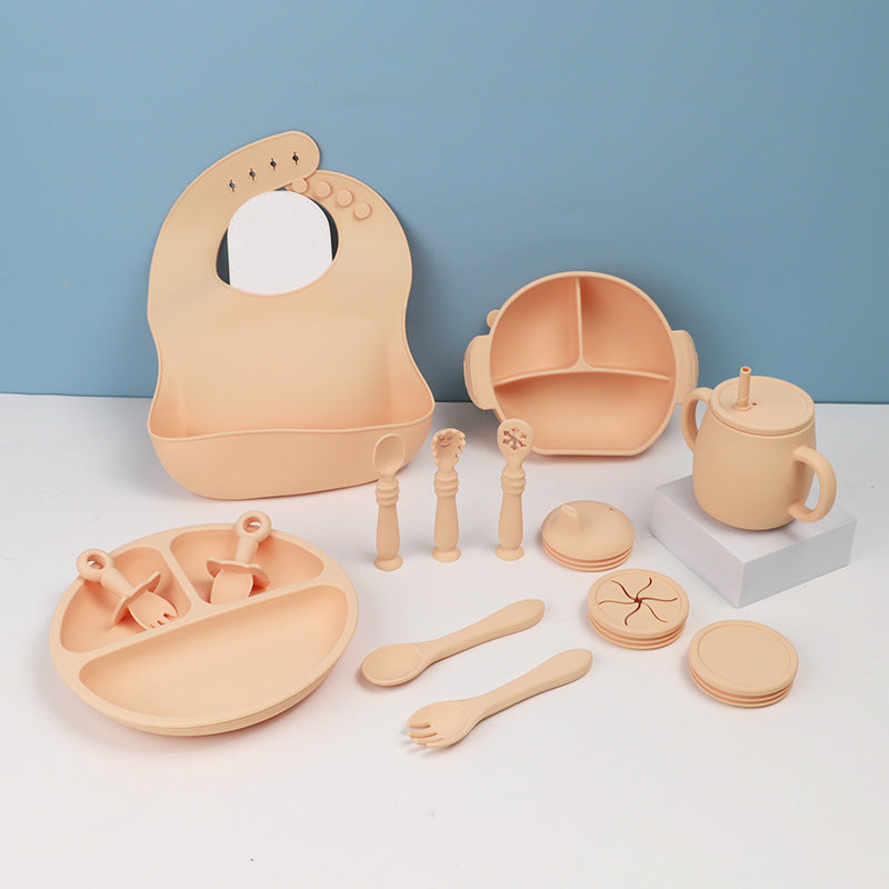 Silicone Children's Tableware 15-piece Set