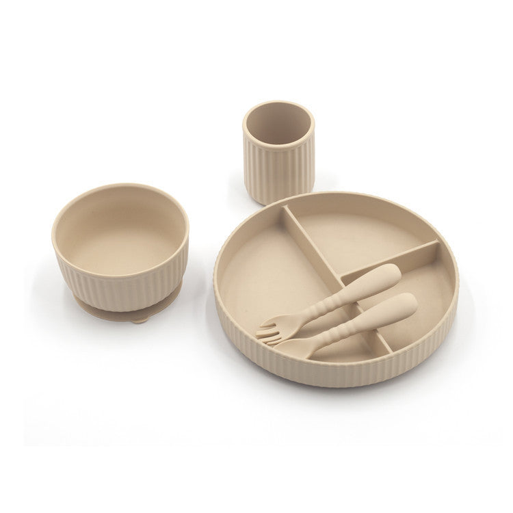 Integrated Edible Silicon Complementary Food Feeding Tableware