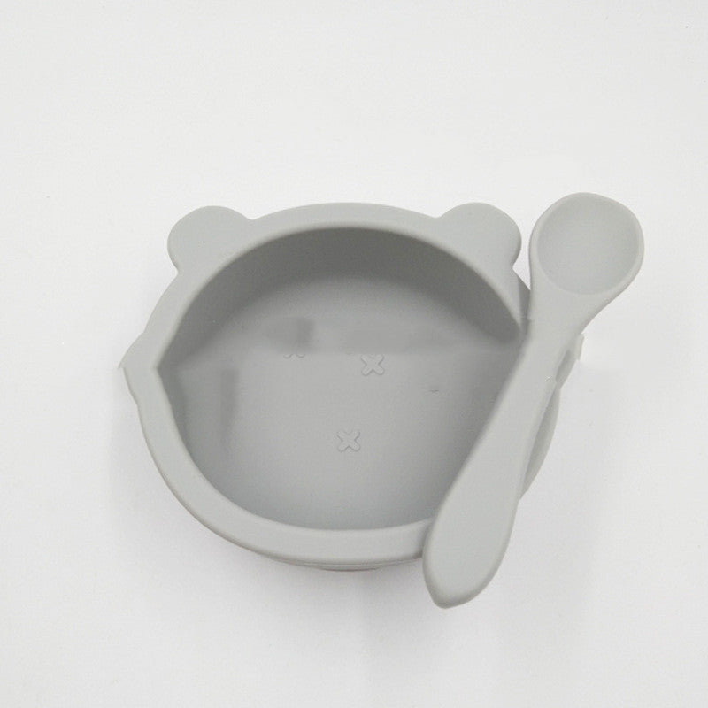 Suction Cup Anti-fall Bear Silicone Baby Bowl