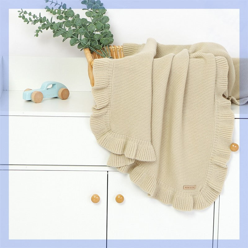 Knitted Newborn Baby Swaddle Wrap Ruffle