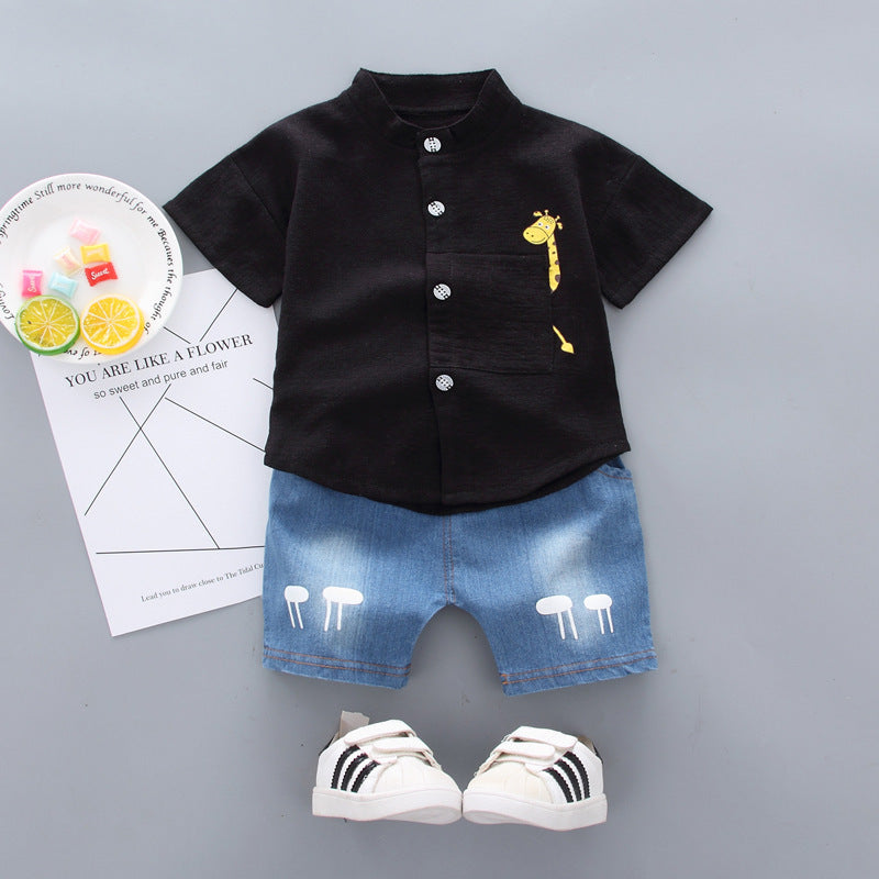 Baby Boy Short Sleeve Shirt Cute