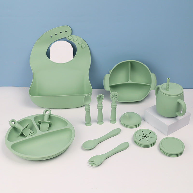 Silicone Children's Tableware 15-piece Set