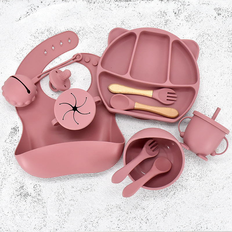 Infant Feeding Tableware Silicone Set