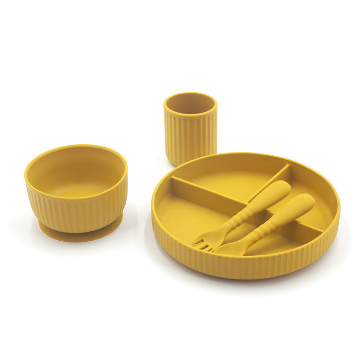 Integrated Edible Silicon Complementary Food Feeding Tableware